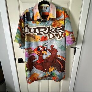 ALOHAS Multicolor Turkey Day Men's Shirt